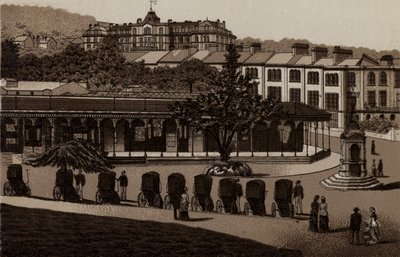Buxton: Hot Baths and Colonnade (litho) alkotó: English School