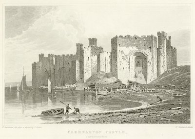 Caernarvon kastély, Caernarvonshire (metszet) alkotó: English School