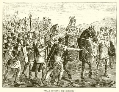 Caesar átkel a Rubiconon alkotó: English School