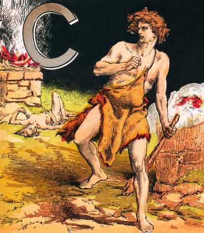 Cain (színes litográfia) alkotó: English School