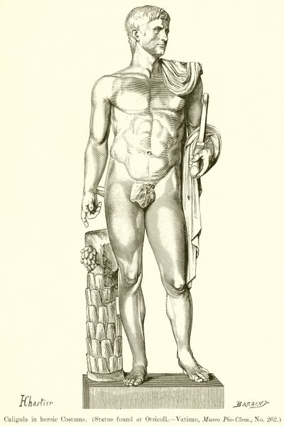Caligula hősi jelmezben alkotó: English School