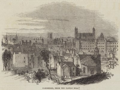 Cambridge, a Várhegyről (metszet) alkotó: English School