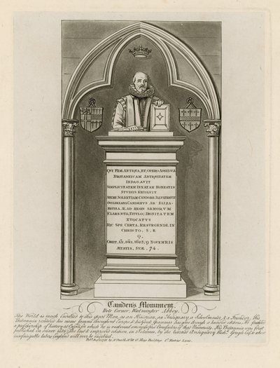 Camden emlékmű a Poets Cornerben alkotó: English School