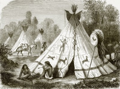 Comanche indiánok tábora alkotó: English School