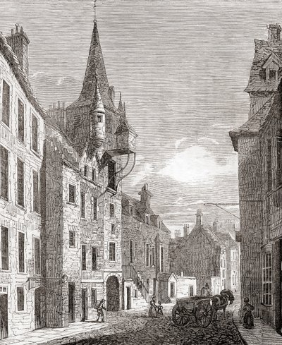 Canongate börtön, Edinburgh, Skócia, Old England: Képi Múzeum, pub. 1847 alkotó: English School