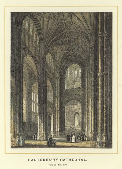 Canterbury katedrális, kilátás a hajóból alkotó: English School