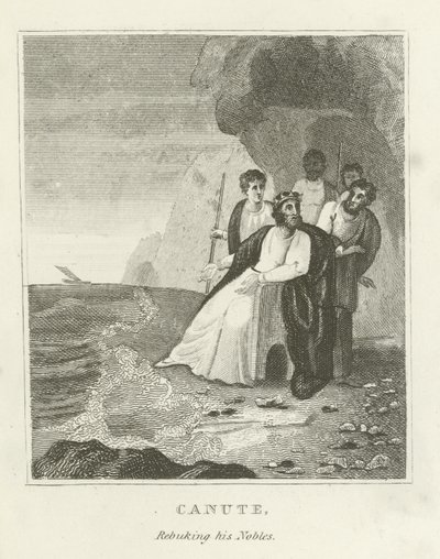 Canute, megdorgálva nemeseit alkotó: English School