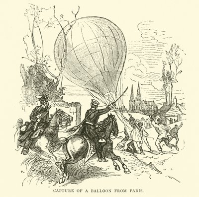 Egy léggömb elfogása Párizsból, 1871. január alkotó: English School