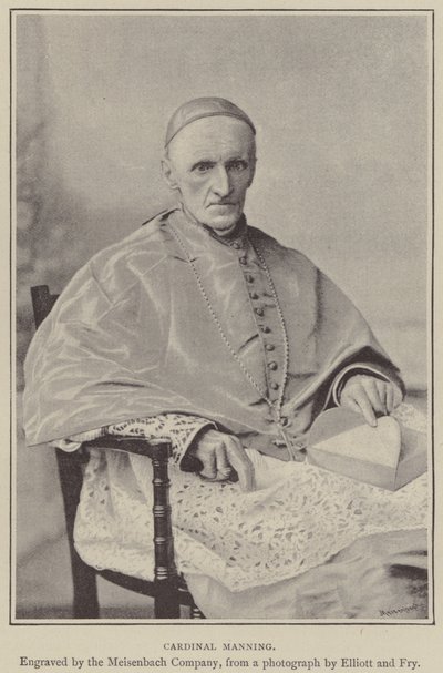 Manning bíboros (metszet) alkotó: English School