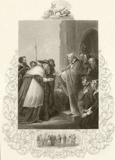 Wolsey bíboros belép a Leicesteri apátságba alkotó: English School