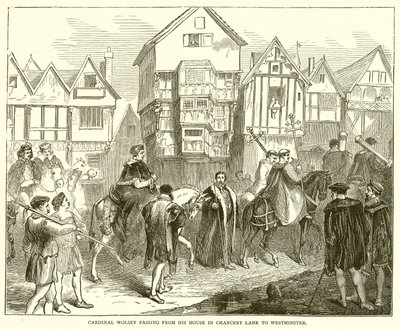 Wolsey bíboros a Chancery Lane-i házából Westminsterbe utazik alkotó: English School