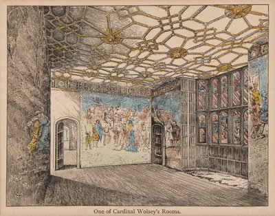 Wolsey bíboros szobái (kézzel színezett litó) alkotó: English School