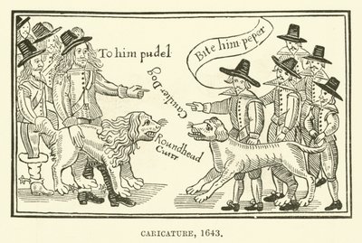 Karikatúra, 1643 alkotó: English School