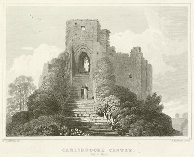 Carisbrooke kastély, Wight-sziget (metszet) alkotó: English School