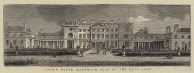 Carton House, Maynooth, A néhai herceg székhelye (metszet) alkotó: English School