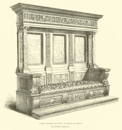 Julian di Medici faragott trónja alkotó: English School
