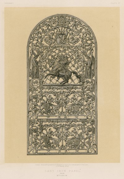 Öntöttvas panel Mulheimből alkotó: English School
