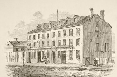 Castle Thunder, Richmond, Virginia (litho) alkotó: English School
