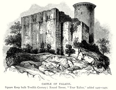 Falaise-i vár (metszet) alkotó: English School