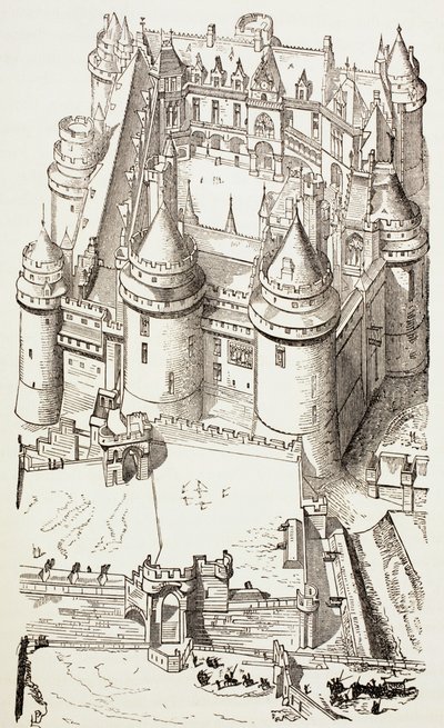 Pierrefonds-i kastély, Franciaország, 1880 körül alkotó: English School