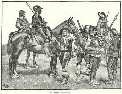 Lovas katonák (metszet) alkotó: English School