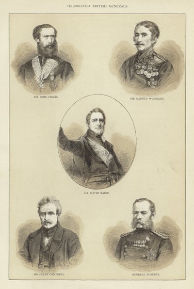 Ünnepelt brit tábornokok alkotó: English School