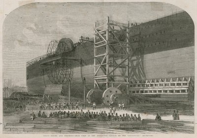 A Leviathan kilövésénél használt láncdobok és ellenőrző felszerelések alkotó: English School