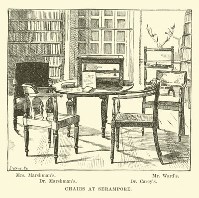 Székek a Serampore-ban alkotó: English School