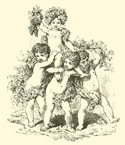 Pezsgő, allegorikus figurák (metszet) alkotó: English School