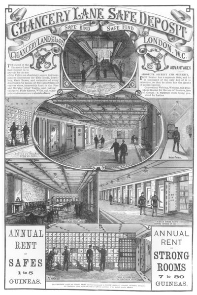 Chancery Lane széf, 1886 alkotó: English School