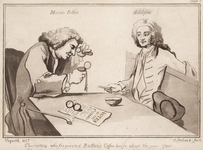 Karakterek, akik gyakran jártak a Buttons Coffee House-ban az 1720-as évekről; Martin Folkes, Addison alkotó: English School