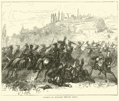 Huszárok vádja Metz előtt, 1870. október alkotó: English School