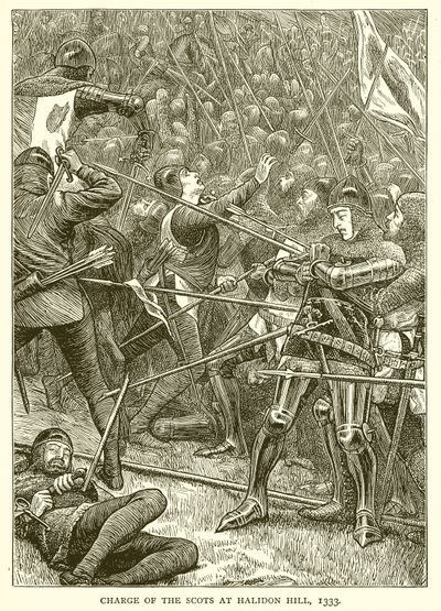 A skótok vádja Halidon Hillnél, 1333 alkotó: English School