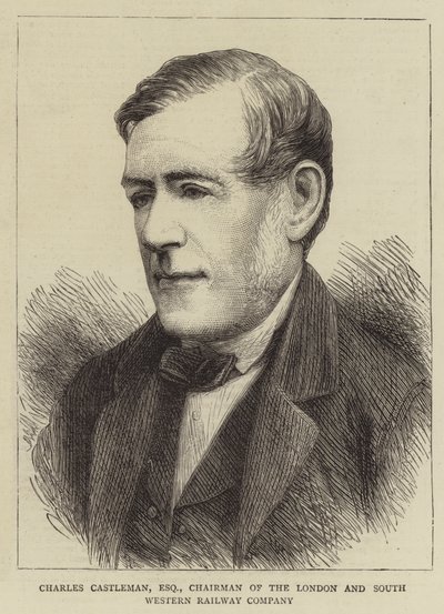 Charles Castleman, Esquire, a London and South Western Railway Company elnöke (metszet) alkotó: English School