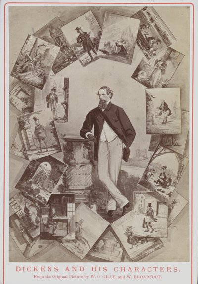Charles Dickens és karakterei, W O Gray és W Broadfoot eredeti képéből alkotó: English School