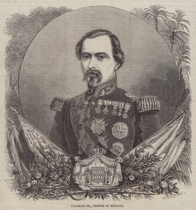 III. Károly monacói herceg (metszet) alkotó: English School