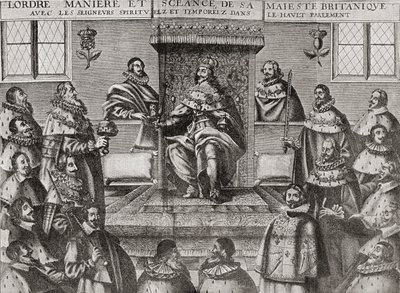 I. Károly a Lordok Házában 1648-ban, J. R. Green „Az angol nép rövid története” című művéből, amelyet 1893-ban adtak ki alkotó: English School