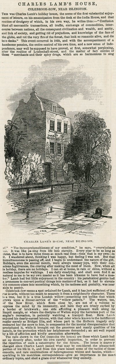 Charles Lambs House, Islington közelében alkotó: English School