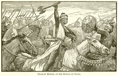 Charles Martel a toursi csatában alkotó: English School