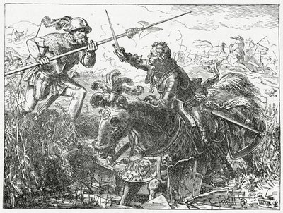 Merész Károly, Burgundia hercege a nancyi csatában, 1477. január 5., 1882. alkotó: English School