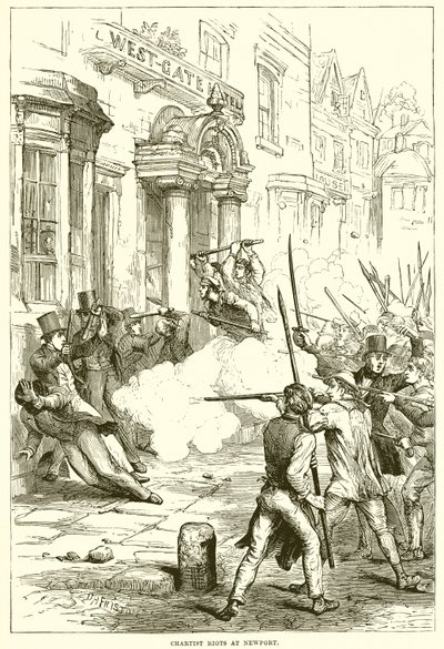 Chartist Riots Newportban alkotó: English School