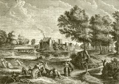 Chateau de Steen. Rubens rezidenciája alkotó: English School