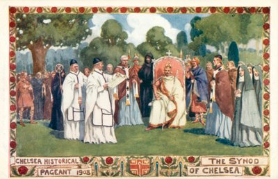 Chelsea történelmi díszbemutató 1908, Chelsea szinódusa (színes litho) alkotó: English School