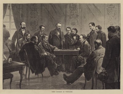 Sakkkongresszus Wiesbadenben (metszet) alkotó: English School