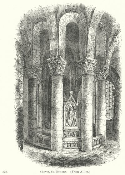 Chevet, St Menoux (metszet) alkotó: English School