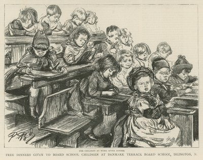 Gyermekek a munkahelyen vacsora után alkotó: English School