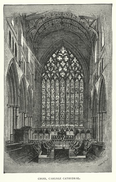 Kórus, Carlisle katedrális (metszet) alkotó: English School