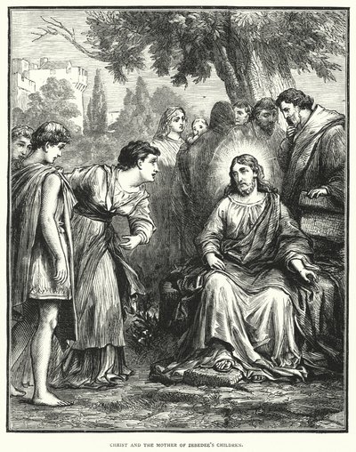 Krisztus és Zebedeus gyermekeinek anyja (metszet) alkotó: English School