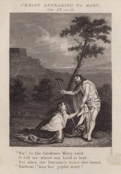 Krisztus megjelenése Máriának, XX. János, 15. vers (metszet) alkotó: English School