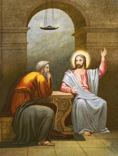 Krisztus utasítja Nikodémust alkotó: English School